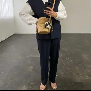 OHGA 오가 마쉬멜로우 팬츠 네이비 S