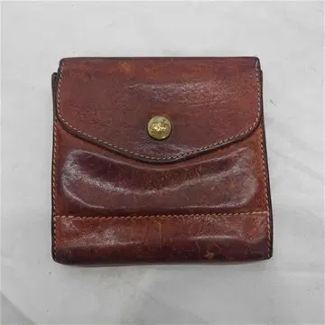 일 비종떼 가죽 접이식 지갑 브라운 계열 이탈리아제