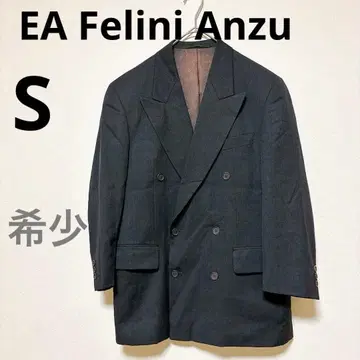 EA Felini Anzu 더블 자켓 남성용 44 빈티지 울 혼방 블랙