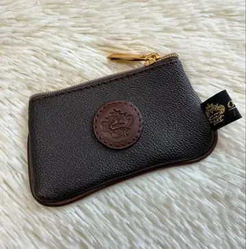 미사용품 Orobianco 코인 케이스 키링 포함 브라운 골드