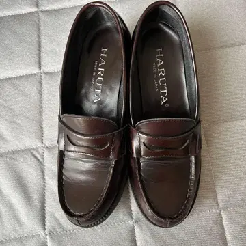 HARUTA 다크 브라운 가죽 로퍼