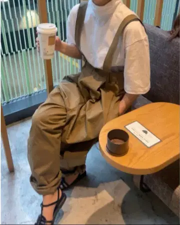 [ somom&co ] 2way salopette pants