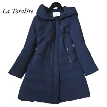 새상품급 라토타리테 숄카라 다운 코트 네이비 36