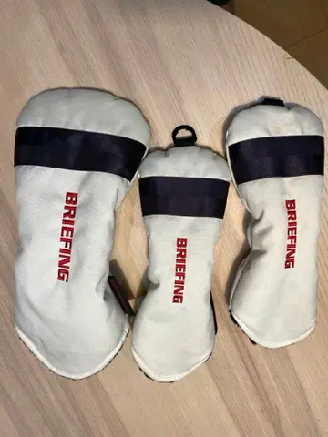 BRIEFING 골프헤드커버 3개 세트 화이트 브리핑