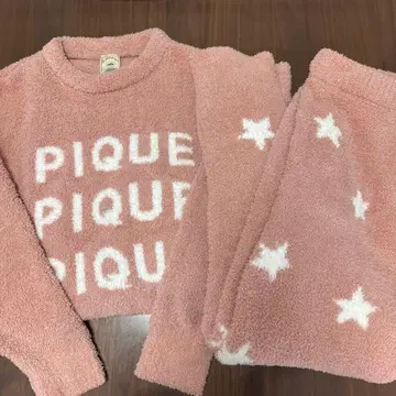 젤라피케 핑크 별 패턴 룸웨어 세트