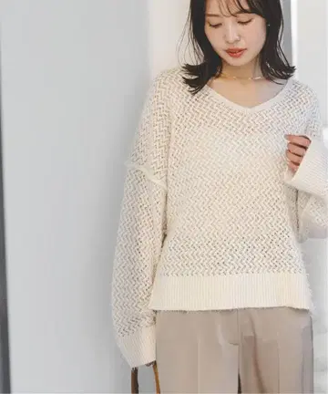 시스루 니트 풀오버