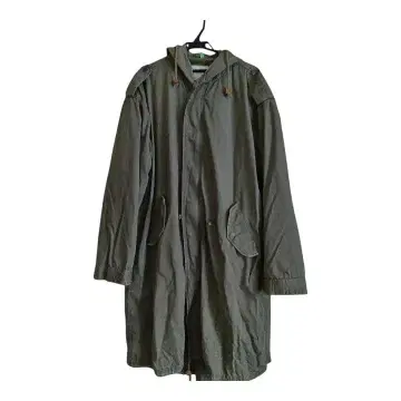 후드 부착 올리브 그린 밀리터리 남성용 자켓