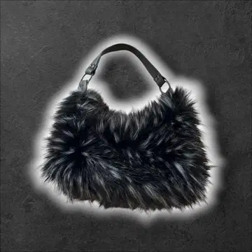 y2k 페어리 그런지 헤이세이 갸루 퍼 원숄더백 블랙