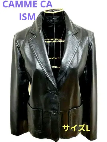 CAMME CA ISM 가죽 자켓 싱글 버튼 블랙