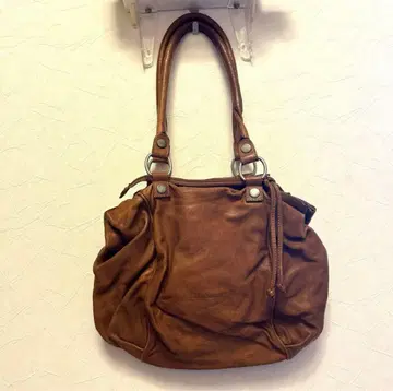 00s archive y2k leather totebag camel