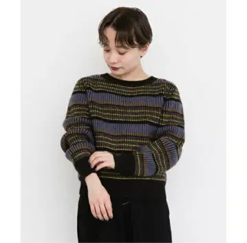 KBF 멀티 보더 크루 니트