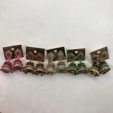 컬러풀한 벨 모양 귀걸이 5 커플 세트