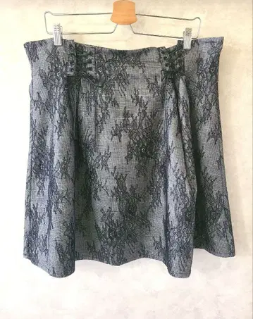 디어마이러브 휘핑 레이스 겹침 레이스업 스커트 빅 사이즈 유메텐보