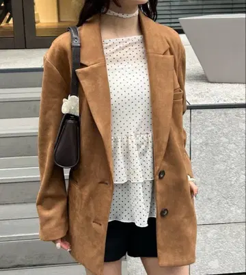 페이크 스웨이드 자켓