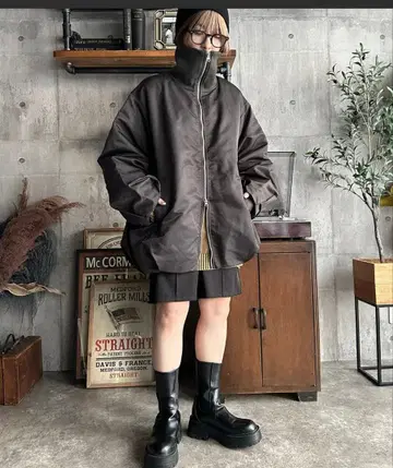 apres jour mignon 벌룬 충전솜 블루종 XL 차콜 그레이