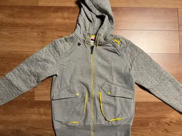 푸마 그레이 후드 부착 후드티 M 사이즈