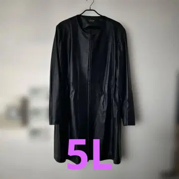 아침 빅 사이즈 블랙 가죽 코트 오더 제품