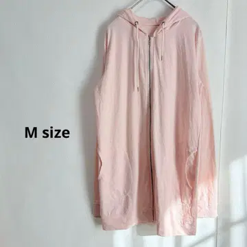 풀집업 후드티 M 롱 기장 옅은 핑크 후드 긴팔 겉옷