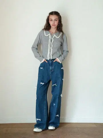ALLISON BROWN PETIT RIBBON LOOSE JEANS