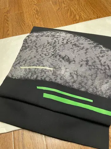 순수 실크 나고야 오비 시오제 블랙 베이스 레트로 시부카코이