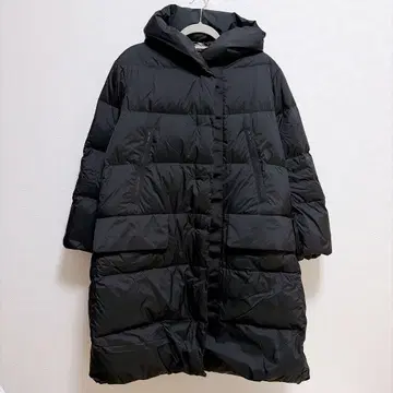 택 포함 미사용 유니클로 플러스 J 롱 다운 자켓 블랙 XL