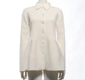 Mika Owen 2way 카라 부착 페플럼 니트탑 사이즈 0