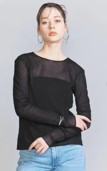 새상품급 뷰티 앤 유스 코튼 튤 풀오버