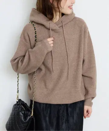 [ 24AWSLOBE IENA ] 에어리 니트 후디 후드티 아이보리