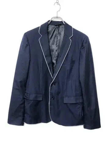 클린 보이 트레디셔널 Lucy 구제 의류 얇은 파이핑 테일러드 자켓