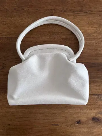 쿠모노 가마구치 핸드백 화이트