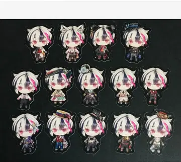 악마 집사와 검은 고양이 베리안 인형 플레이크 씰 14장 세트