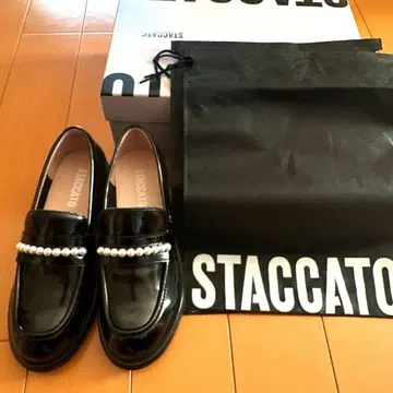 staccato 여성용 통굽 로퍼 신발 주머니 포함 22.5cm