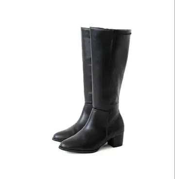 블랙 롱 부츠 5cm 힐 24cm~24.5cm