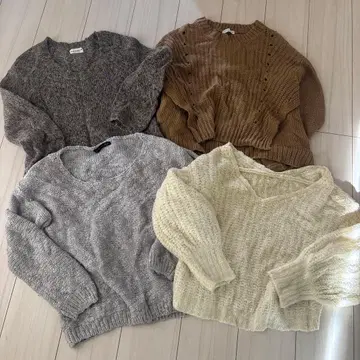 니트 스웨터 4점 세트