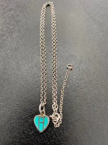 할리우드 런치마켓 터콰이즈 H 하트 목걸이