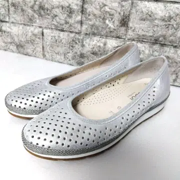 새상품급 Gabor 가볼 펌프스 실버 컴포트 슈즈 23.5