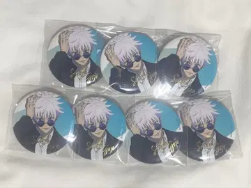 주술회전 PLAZA 고죠 사토루 금박 캔뱃지 묶음 판매 7개 세트