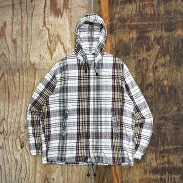 60s 셔츠 후드티 PRENTICE 지퍼 마드라스 체크 VINTAGE