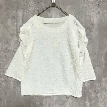 index 인덱스 UV 개더 슬리브 상의 퍼프 슬리브 심플