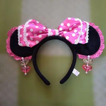 미니 머리띠 리본 레이스 비즈 하트