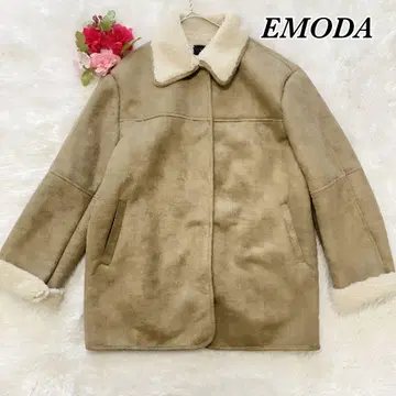 EMODA 에모다 보아 자켓 베이지 인기 따뜻함