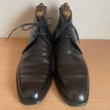 조지 클레버리 블랙 레더 처카 부츠 81/2