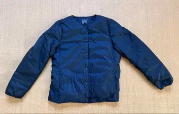 무인양품 경량 노카라 다운 자켓 L 블랙