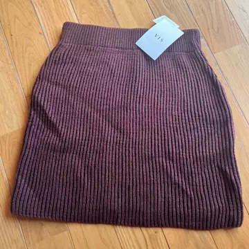 VIS 와인 레드 타이트 스커트 미사용 새상품