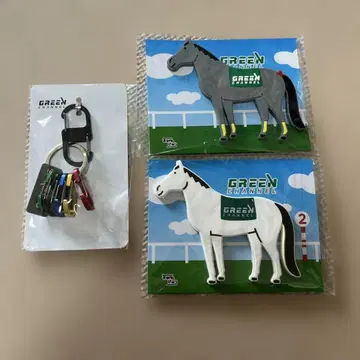 GREEN CHANNEL 말 키링 세트