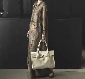 Uma Wang/유마 완 그래픽 프린트 8부 소매 원피스