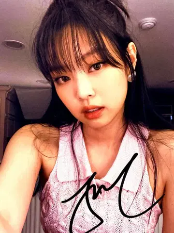 제니 친필 사인 2L 사이즈 사진 - Jennie - BLACKPINK