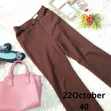 새상품급 22October 팬츠 (M) 브라운 / 오피스 캐주얼