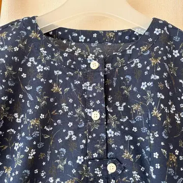 [ 새상품급 ] 크로커다일 셔츠 풀오버 꽃무늬 네이비