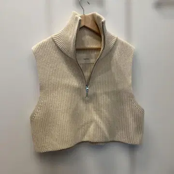 TODAYFUL 아이보리 니트 베스트 하이넥